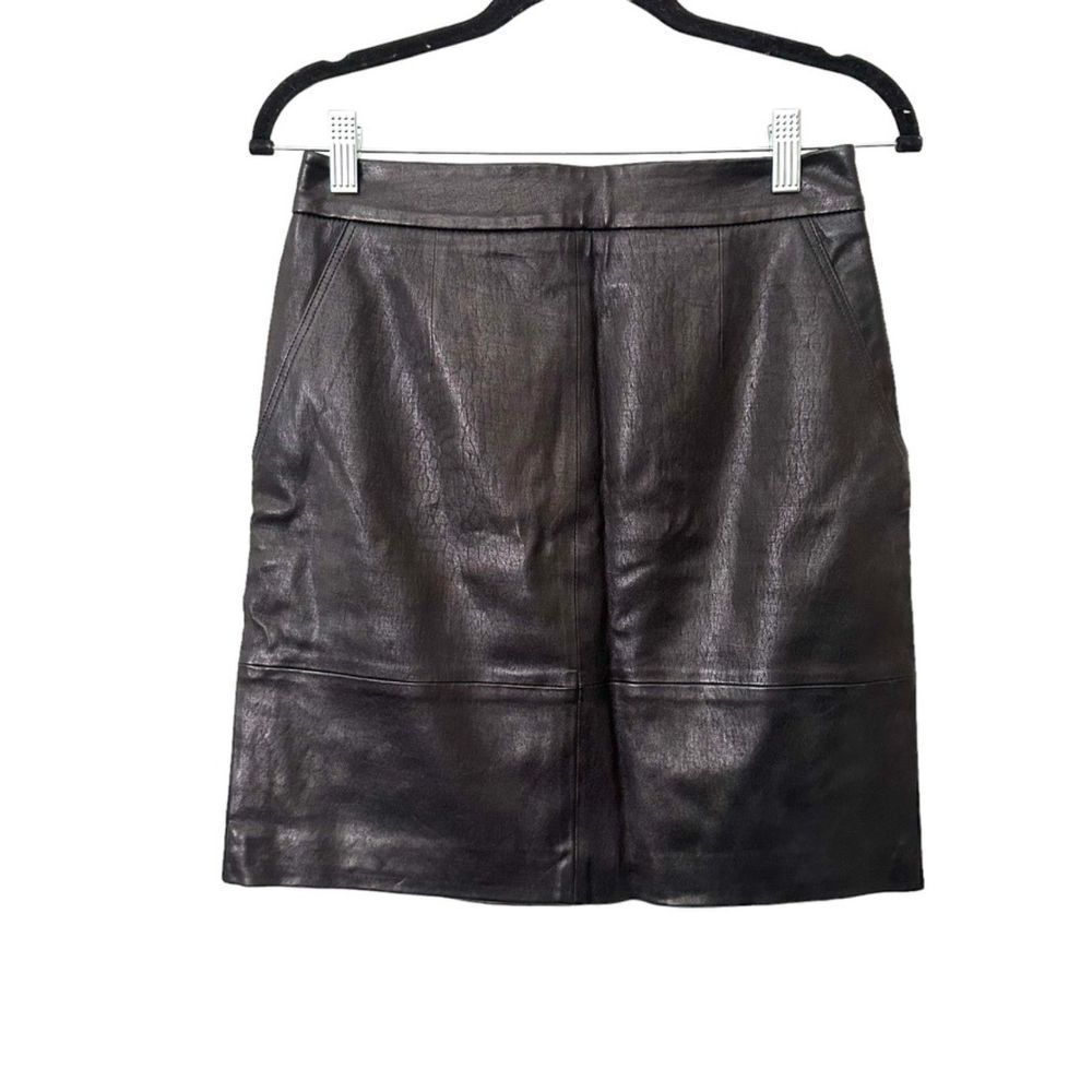 GREY JASON WU Genuine Leather Mini Skirt NWT‎ Sz 4